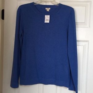 J. Crew L/S NWT Periwinkle Blue Scoop Neck Sweater